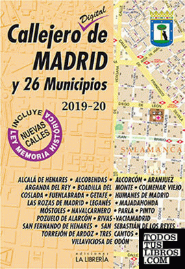 Callejero Digital de Madrid y 26 municipios 2019-2020