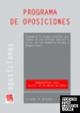 Programa de oposiciones Convocatoria 2010