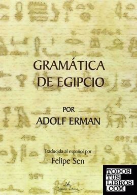 Gramática de Egipcio por Adolf Erman