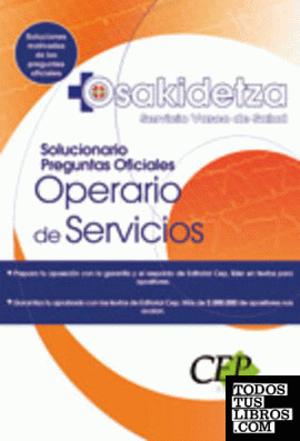 Operario de Servicios, Servicio Vasco de Salud (Osakidetza). Solucionario. Preguntas oficiales