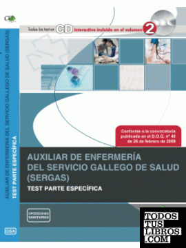 Auxiliar de Enfermería del Servicio Gallego de Salud (SERGAS). Test Parte Específica