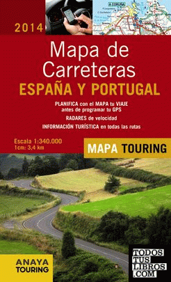 Mapa de Carreteras de España y Portugal 1:340.000, 2014