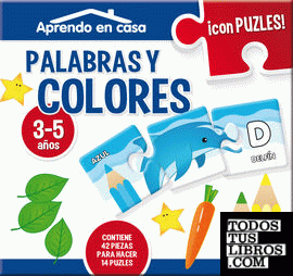 APRENDO EN CASA LAS PALABRAS Y LOS COLORES PUZLES EDUCATIVOS (3-5 años)