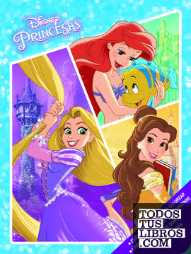 Princesas. Caja metálica. Rapunzel, Ariel y Bella
