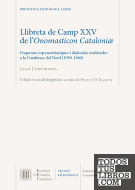 Llibreta de Camp XXV de l'Onomasticon Cataloniæ