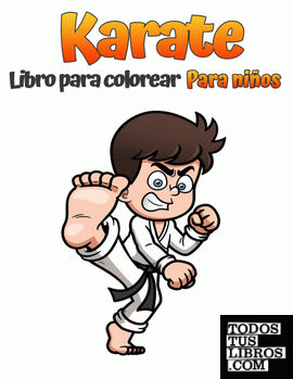 Libro para colorear de karate para niños