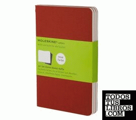 Set de 3 cuadernos Cahier con páginas en blanco - Large - Color Rojo