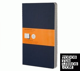 Set de 3 cuadernos Cahier a rayas - Large - Color Azul Marino