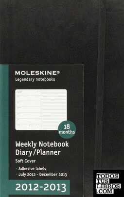 MOLESKINE WEEKLY NOTEBOOK DIARY PLANNER SOFT COVER 2012 2013