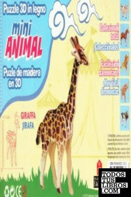 JIRAFA MINI ANIMAL PUZLE DE MADERA EN 3D