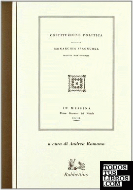 Costituzione politica della monarchia spagnola Costituzione politica della monarchia spagnola