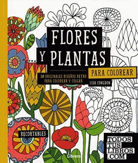 Dibujos retro , flores y plantas