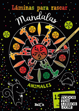 Láminas para rascar Mandalas - Animales