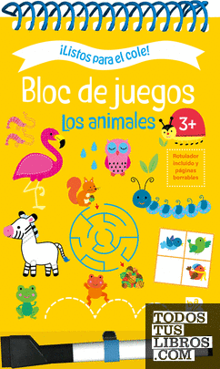 LISTOS PARA EL COLE BLOC DE JUEGOS  LOS ANIMALES +3