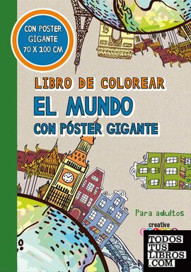 Libro de colorear el mundo con poster gigante