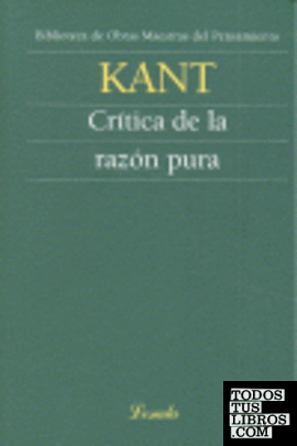 CRITICA DE LA RAZON PURA