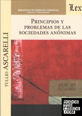 PRINCIPIOS Y PROBLEMAS DE LAS SOCIEDADES ANONIMAS