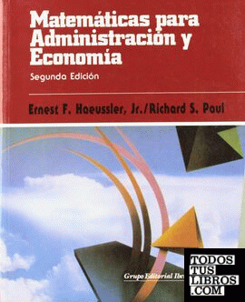 Matemáticas para administración y economía. 2ª Ed.