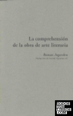 COMPREHENSION DE LA OBRA DE ARTE LITERARIA, LA