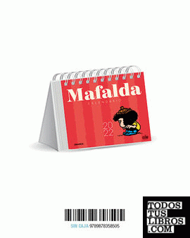 Mafalda 2022. calendario de escritorio rojo