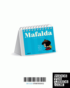 Mafalda 2022, calendario de escritorio azul claro