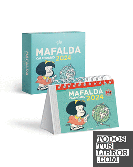 Mafalda 2024, Calendario Escritorio turquesa CON CAJA