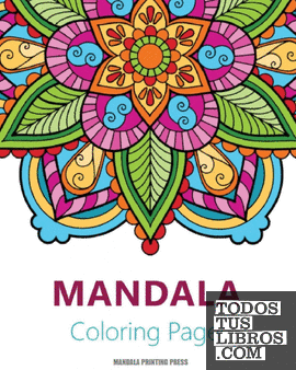 Mandala de libros para colorear gratis para adultos - 1 - Mandalas -  Colorear para Adultos